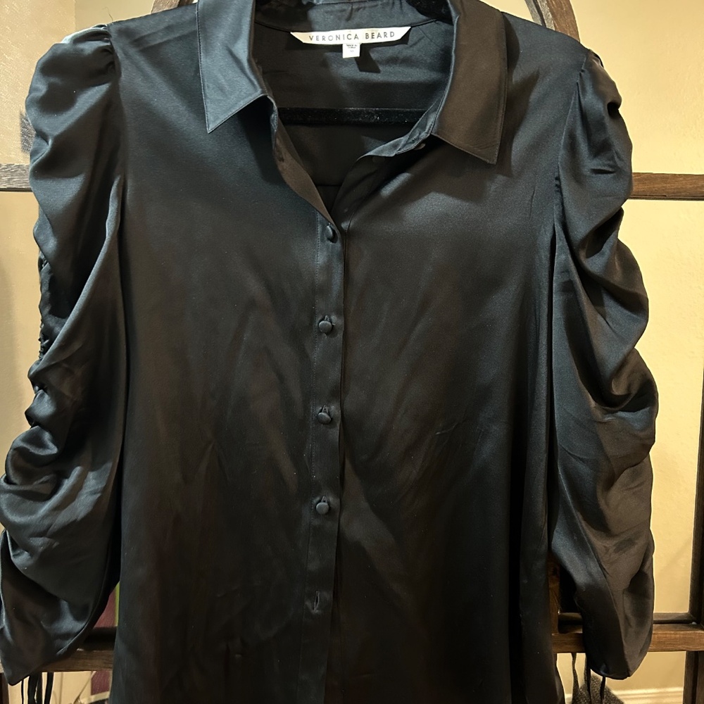 Silk Veronica beard silk blouse - Picture 2 of 3